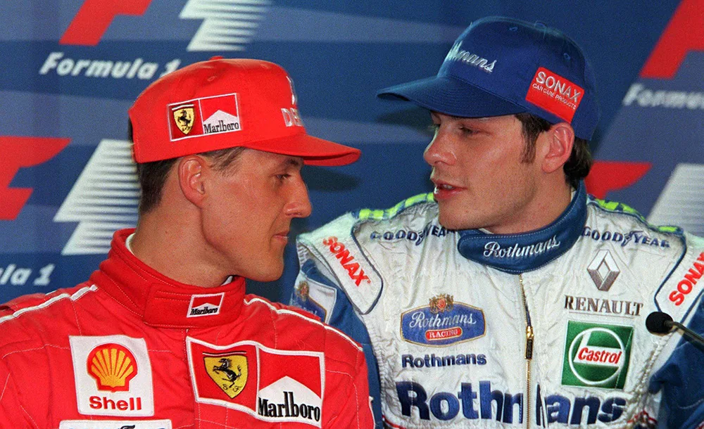 Жак_Вильнев_Михаэль_Шумахер_Херес_1997_Фото_Getty_Images.webp