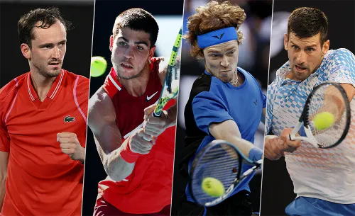 Медведев идёт за Алькарасом, а Рублёв - за Джоковичем. Итоги жеребьёвки АО