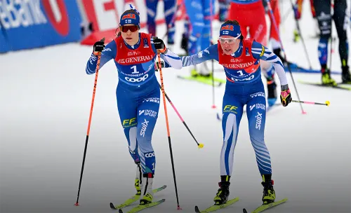 Лыжницам пришлось переодеваться с мужчинами. Всё лучшее – королю Норвегии