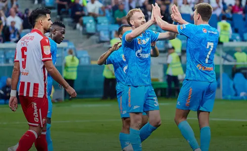 Юбилейная победа «Зенита». Уверенно обыграли «Црвену Звезду» Наира Тикнизяна